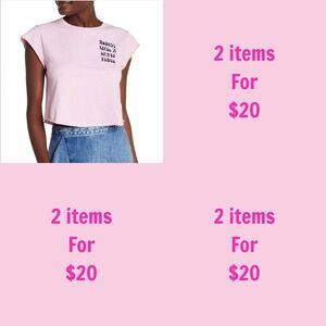 3/$30 Sugar Womens Pink A Sweet Brand Graphic Crew Neck Crop Top Size Large